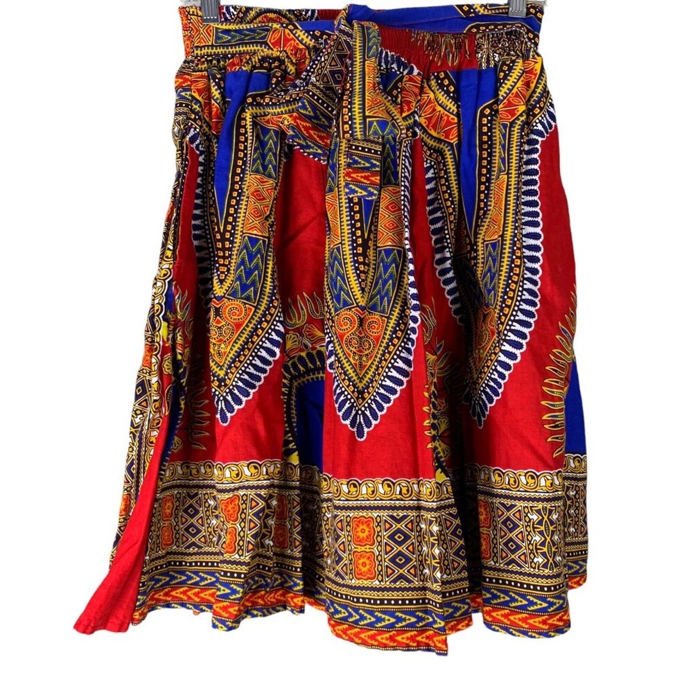 Look At Me One Size Skirt Multicolor A Line Elastic Tie Waist Womens